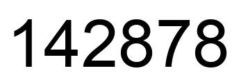 Número 142878 imagen negro