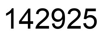 Número 142925 imagen negro