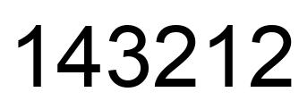 Number 143212 black image