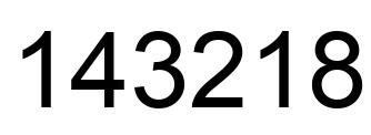 Number 143218 black image