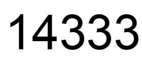 Número 14333 imagen negro
