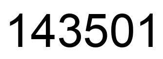 Number 143501 black image