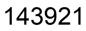 Number 143921 black image