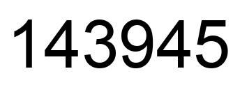 Número 143945 imagen negro