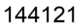 Number 144121 black image