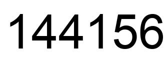 Number 144156 black image
