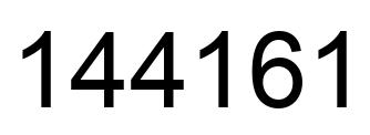 Number 144161 black image