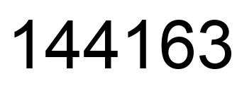 Number 144163 black image