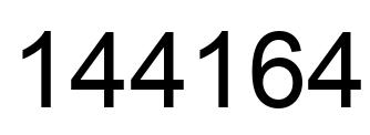 Number 144164 black image