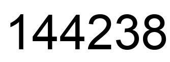 Number 144238 black image