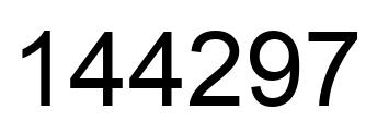 Number 144297 black image