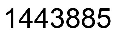 Number 1443885 black image