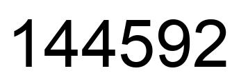 Number 144592 black image