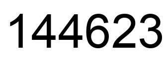 Number 144623 black image