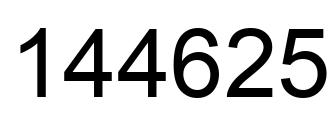 Number 144625 black image