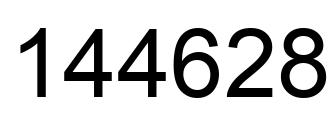 Number 144628 black image