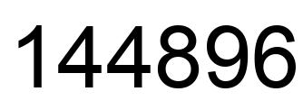 Número 144896 imagen negro