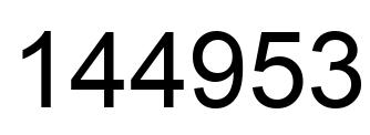 Number 144953 black image