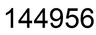 Number 144956 black image