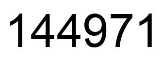 Número 144971 imagen negro