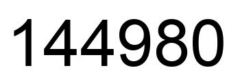 Number 144980 black image