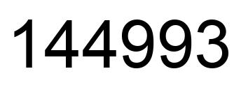 Number 144993 black image