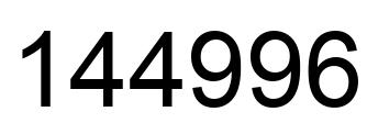 Number 144996 black image