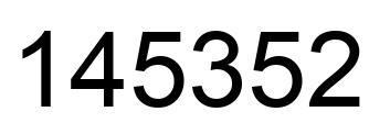 Number 145352 black image