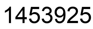 Number 1453925 black image