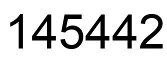 Number 145442 black image