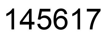 Número 145617 imagen negro