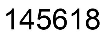 Número 145618 imagen negro