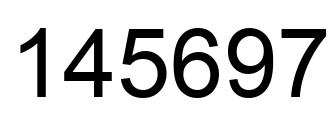 Number 145697 black image