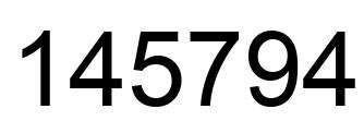 Number 145794 black image