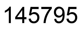 Number 145795 black image
