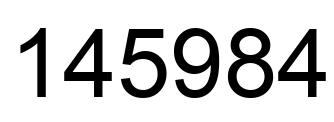 Number 145984 black image