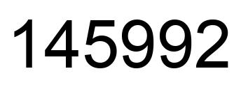 Number 145992 black image