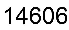 Number 14606 black image