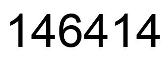 Number 146414 black image