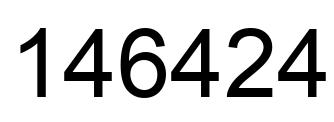 Number 146424 black image