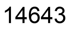 Number 14643 black image