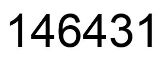Number 146431 black image