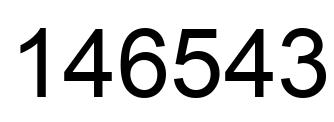 Number 146543 black image