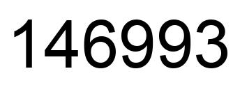 Number 146993 black image
