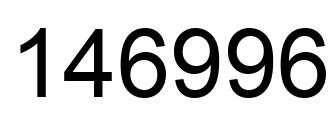 Number 146996 black image