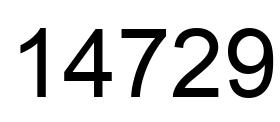 Number 14729 black image