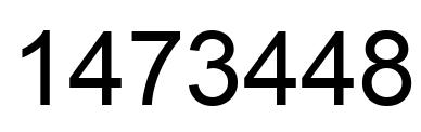 Number 1473448 black image