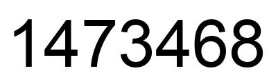 Number 1473468 black image