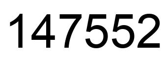 Number 147552 black image