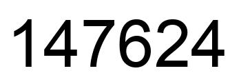Number 147624 black image